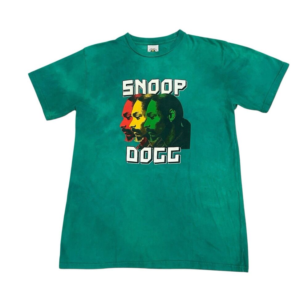 Y2K Cross Colours Large Snoop Dogg T Shirt Graphic Print Acid Washed Rap Hip Hop
